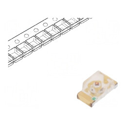 LED SMD 0603 portocalie 90-260mcd 1,6x0,8x0,7mm 20mA | Electronic-mag.ro | Componente Electronice