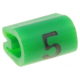Markere Marcaj PVC verde 5 2/3, 2mm, temperatură -45÷70°C | Electronic-mag.ro | Componente Electronice