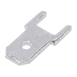Terminal plat 4,8mm 0,8mm tată THT alamă argintată | Electronic-mag.ro | Componente Electronice