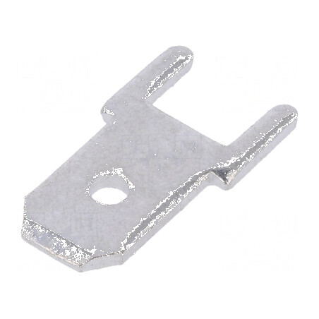 Terminal plat 4,8mm 0,8mm tată THT alamă argintată | Electronic-mag.ro | Componente Electronice