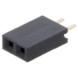 Conector şiruri pini soclu mamă 1x2 2,54mm THT | Electronic-mag.ro | Componente Electronice