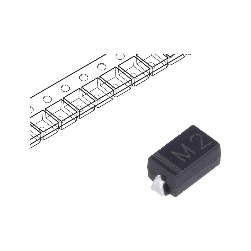 Diodă redresoare SMD 100V 1A 1,1V Ufmax 30A Ifsm | Electronic-mag.ro | Componente Electronice