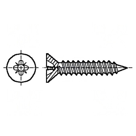 Şurub metal 2,9x16 PZ1 îngropat oţel călit | Electronic-mag.ro | Componente Electronice