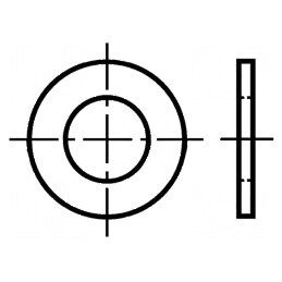 Şaibă rotundă M4 D8mm h0,5mm alamă | Electronic-mag.ro | Componente Electronice