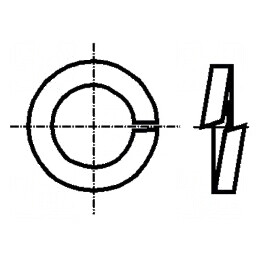Şaibă elastică M5 D8,8mm h1,6mm oţel zincat BN 774 | Electronic-mag.ro | Componente Electronice