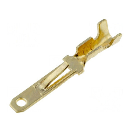 Terminal plat 2,8mm aurit cu clichet tată 0,5-1mm2 | Electronic-mag.ro | Componente Electronice