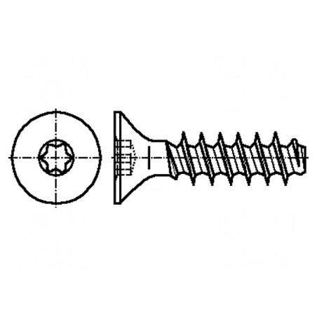 Şurub îngropat Torx® TX08 3x14 pentru plastic din oţel călit | Electronic-mag.ro | Componente Electronice