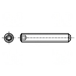 Şurub M3x3 0,5 fără cap imbus HEX 1,5mm oţel DIN 916 | Electronic-mag.ro | Componente Electronice