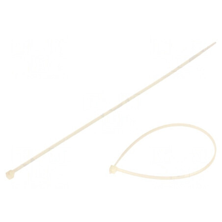 Colier de strângere poliamidă 80N 200mm x 2,5mm natural | Electronic-mag.ro | Componente Electronice