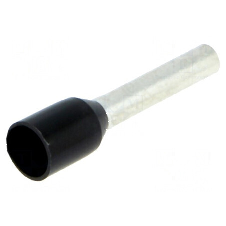 Vârf tub de capăt izolată cupru 1,5mm2 10mm cositorit neagră | Electronic-mag.ro | Componente Electronice