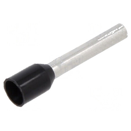 Vârf tub capăt izolat cupru 1,5mm2 12mm cositorit negru | Electronic-mag.ro | Componente Electronice