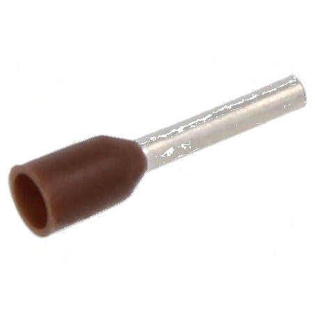 Vârf tub de capăt izolată cupru 0,14mm2 6mm cositorit maro | Electronic-mag.ro | Componente Electronice