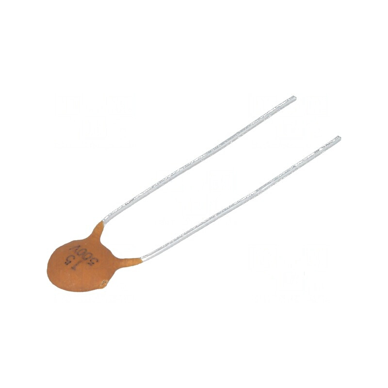 Condensator ceramic 15pF 500V C0G NP0 ±10% THT 5mm | Electronic-mag.ro | Componente Electronice