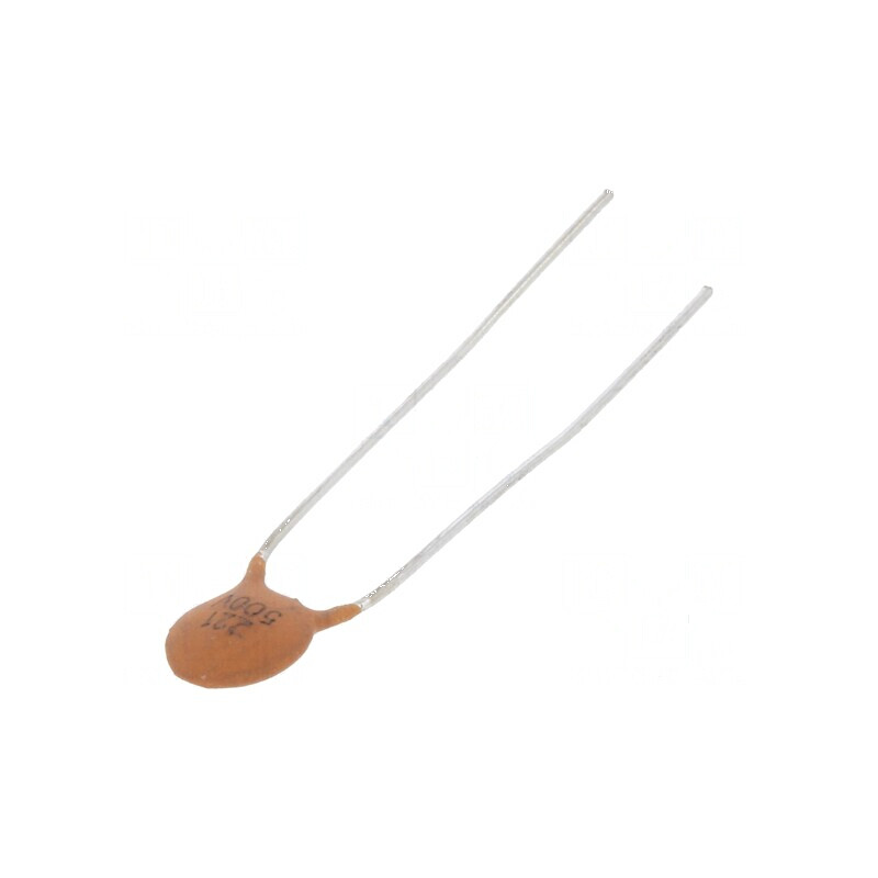 Condensator ceramic 220pF 500V Y5P ±10% THT 5mm | Electronic-mag.ro | Componente Electronice