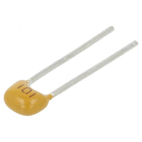 Condensator ceramic 100pF 50V C0G ±5% THT 2,54mm | Electronic-mag.ro | Componente Electronice