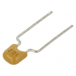Condensator ceramic 1nF 50V X7R ±10% THT 5mm | Electronic-mag.ro | Componente Electronice