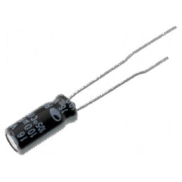 Condensator electrolitic THT 100uF 16V 5x11mm 2mm Raster | Electronic-mag.ro | Componente Electronice