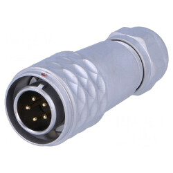 Mufă SF12 Tată 5 PIN IP67 4-6,5mm 5A 180V | Electronic-mag.ro | Componente Electronice