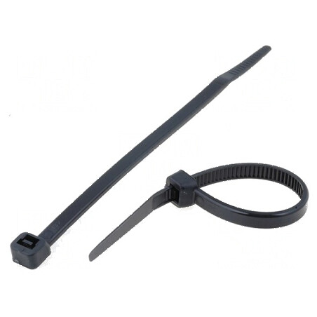 Colier de strângere poliamidă 120mm L, 4,8mm W, 215,5N, negru | Electronic-mag.ro | Componente Electronice