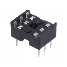 Soclu DIP6 pentru circuite integrate, 7,62mm, THT, Raster 2,54mm | Electronic-mag.ro | Componente Electronice