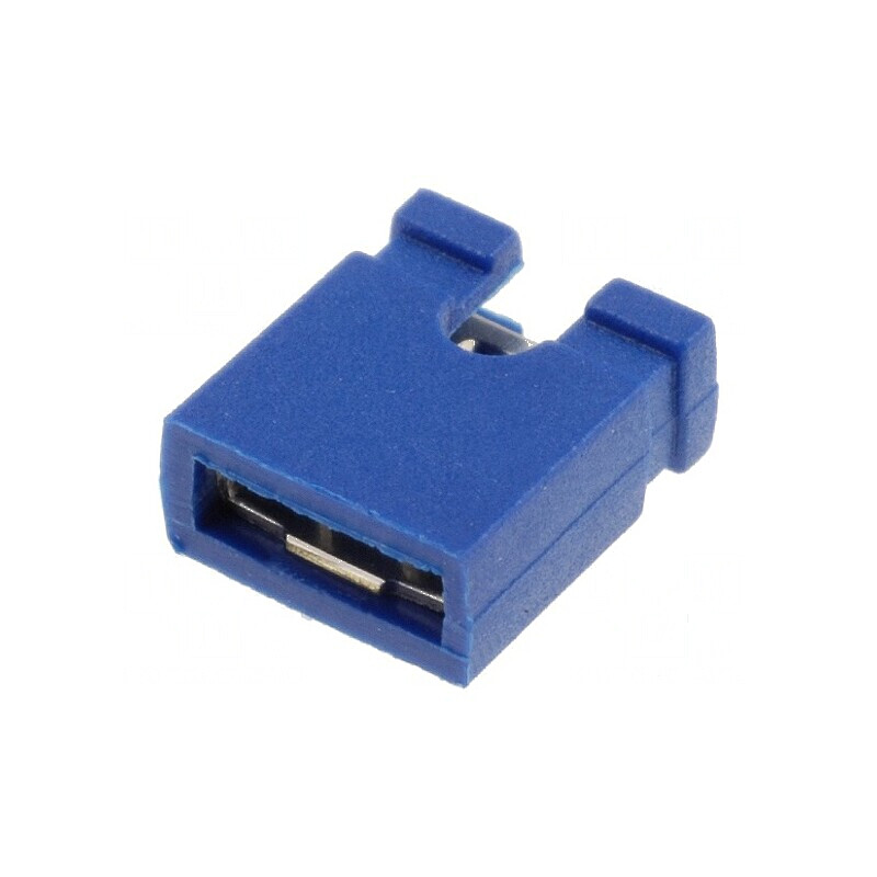 Conector şiruri pini jumper mamă deschis 2,54mm 1x2 albastră | Electronic-mag.ro | Componente Electronice