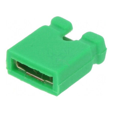 Conector jumper mamă 1x2 2,54mm verde | Electronic-mag.ro | Componente Electronice