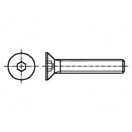 Şurub M4x8 Cap îngropat imbus HEX 2,5mm DIN 7991 | Electronic-mag.ro | Componente Electronice