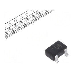 Tranzistor NPN bipolar BRT 50V 0,1A 200mW SOT323 cu rezistor 47kΩ | Electronic-mag.ro | Componente Electronice