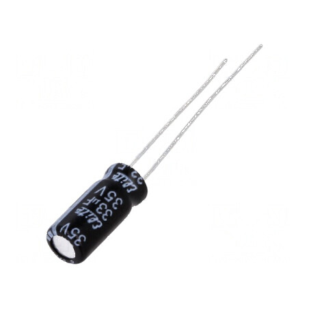 Condensator electrolitic THT 33uF 35VDC Ø5x11mm 2mm Raster | Electronic-mag.ro | Componente Electronice