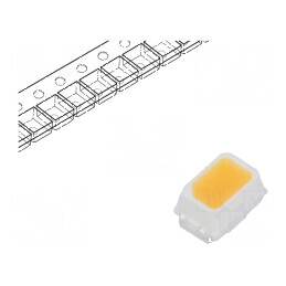 LED SMD 2014 Mini PLCC2 Alb Cald 4-8lm 2650-2800K 120° | Electronic-mag.ro | Componente Electronice