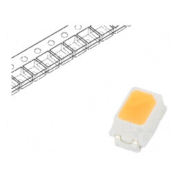 LED SMD 2014 Mini PLCC2 Alb Cald 3-7lm 2250-2475K 90 120° | Electronic-mag.ro | Componente Electronice