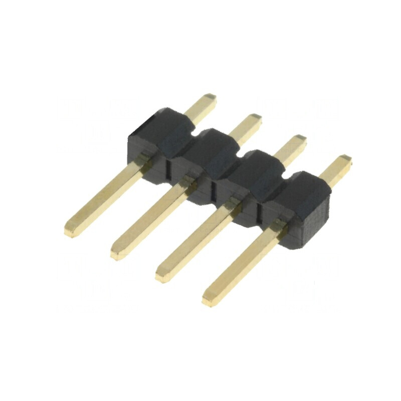 Conector şir pini tată 4 pini 2,54mm THT | Electronic-mag.ro | Componente Electronice Conector şir pini tată 4 pini 2,54mm THT | Electronic-mag.ro | Componente Electronice