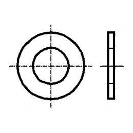 Şaibă rotundă M3 D8mm h0,8mm oțel inoxidabil A2 | Electronic-mag.ro | Componente Electronice