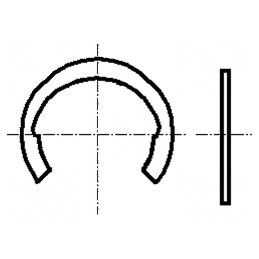 Inel de blocare oțel elastic 3mm BN 831 extern | Electronic-mag.ro | Componente Electronice