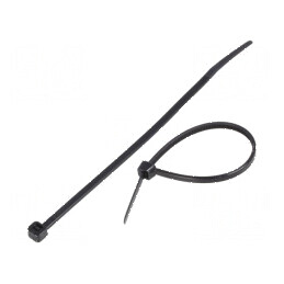 Colier de strângere poliamidă negru L: 142mm W: 3,2mm 176,5N | Electronic-mag.ro | Componente Electronice