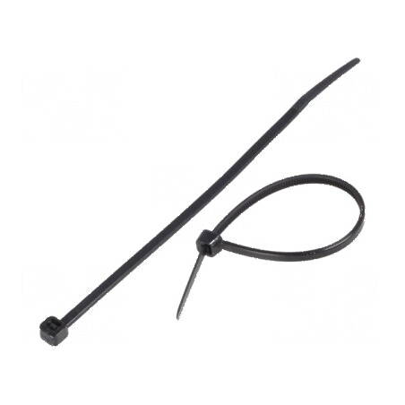 Colier de strângere poliamidă negru L: 142mm W: 3,2mm 176,5N | Electronic-mag.ro | Componente Electronice