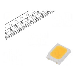LED SMD 2835 alb cald 16-24lm 2650-2800K 120° 60mA | Electronic-mag.ro | Componente Electronice