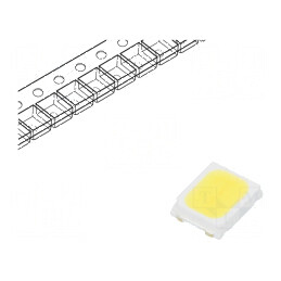 LED SMD 2835 PLCC2 Alb Rece 18-26lm 4880-5250K 120° 60mA | Electronic-mag.ro | Componente Electronice