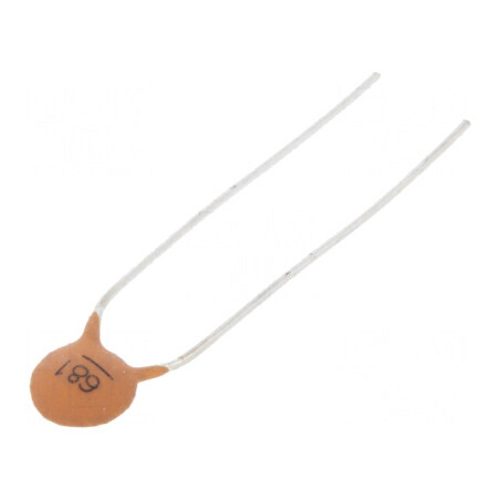 Condensator ceramic 680pF 100V Y5P ±10% THT 5mm | Electronic-mag.ro | Componente Electronice