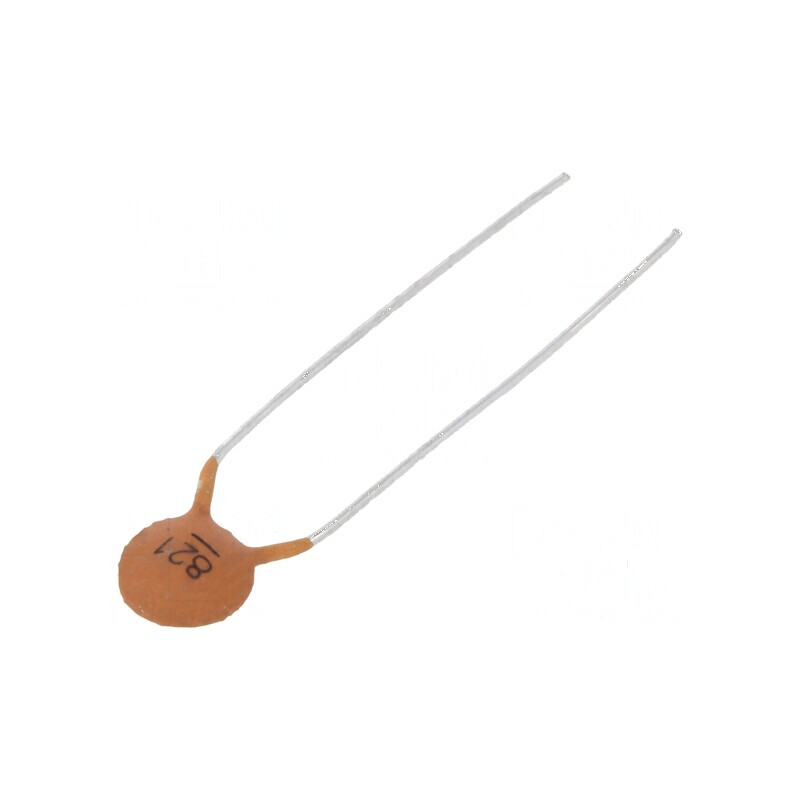 Condensator ceramic 820pF 100V Y5P ±10% THT 5mm | Electronic-mag.ro | Componente Electronice