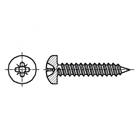 Şurub 3,5x16 Cap Rotund Pozidriv PZ2 Oţel Zincat ISO 7049 | Electronic-mag.ro | Componente Electronice