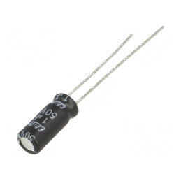 Condensator electrolitic THT 1uF 50VDC Ø5x11mm 2mm Raster | Electronic-mag.ro | Componente Electronice
