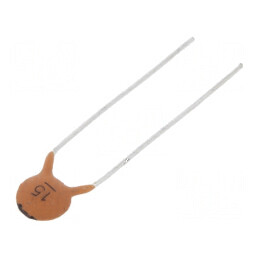 Condensator ceramic 15pF 100V C0G NP0 ±10% THT 5mm | Electronic-mag.ro | Componente Electronice
