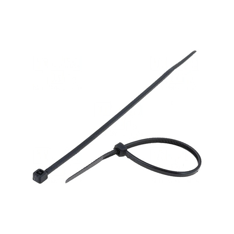 Colier de strângere poliamidă 120mm negru 78,5N | Electronic-mag.ro | Componente Electronice