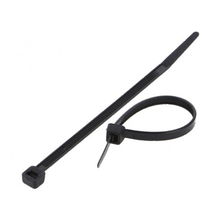 Colier de strângere poliamidă 120mm 4,8mm 222N negru | Electronic-mag.ro | Componente Electronice