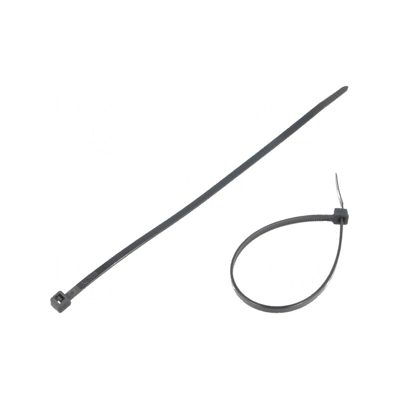 Colier de strângere poliamidă 180mm 3,6mm 177N negru | Electronic-mag.ro | Componente Electronice