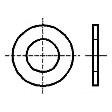 Şaibă rotundă M2 D5mm h0,3mm poliamidă DIN 125A | Electronic-mag.ro | Componente Electronice
