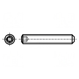 Şurub M4x5 0,7 HEX 2mm fără cap imbus oţel zincat DIN 913 | Electronic-mag.ro | Componente Electronice