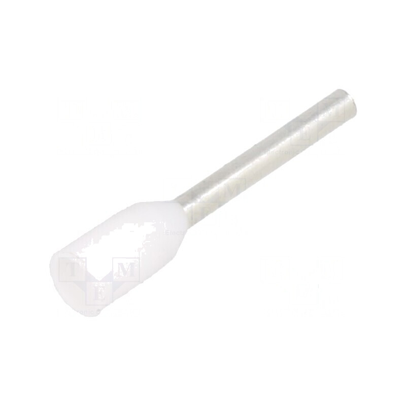 Vârf tub de capăt izolată cupru 0,5mm² 10mm cositorit albă | Electronic-mag.ro | Componente Electronice