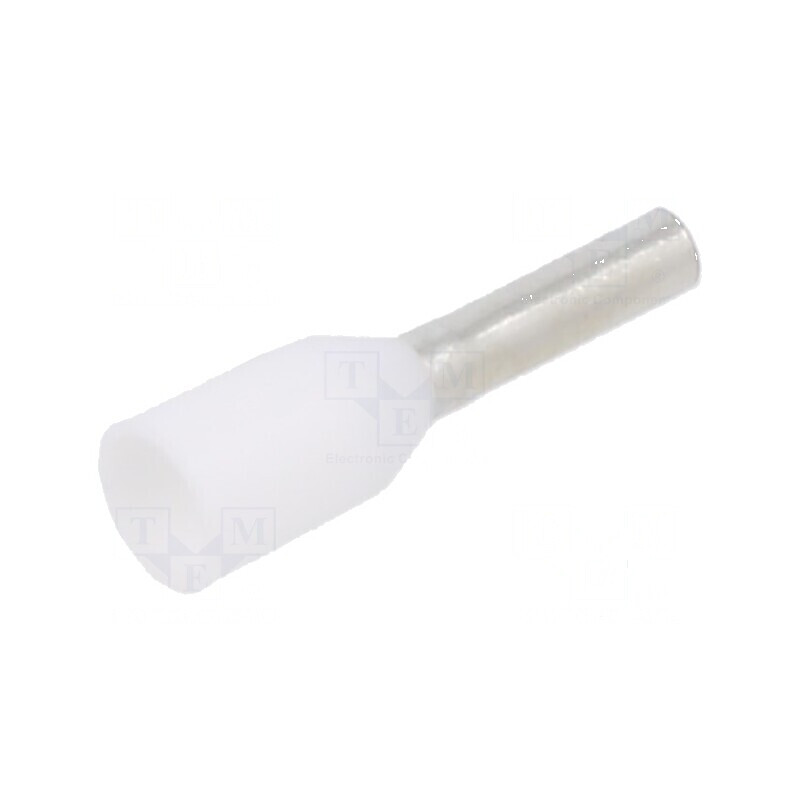 Vârf tub capăt izolată cupru 0,75mm2 6mm cositorit albă | Electronic-mag.ro | Componente Electronice Vârf tub capăt izolată cupru 0,75mm2 6mm cositorit albă | Electronic-mag.ro | Componente Electronice
